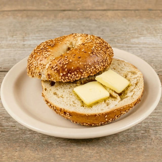 Classic Buttered Bagel.