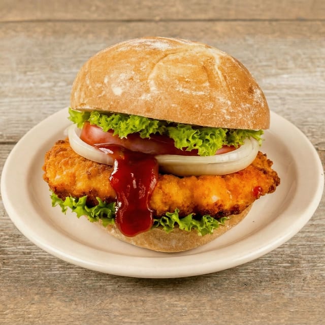 Regular Chicken Deluxe Burger.