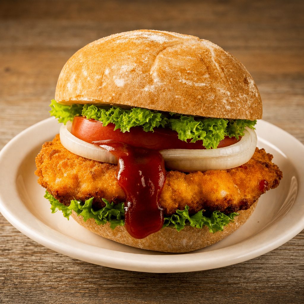 Regular Chicken Deluxe Burger.