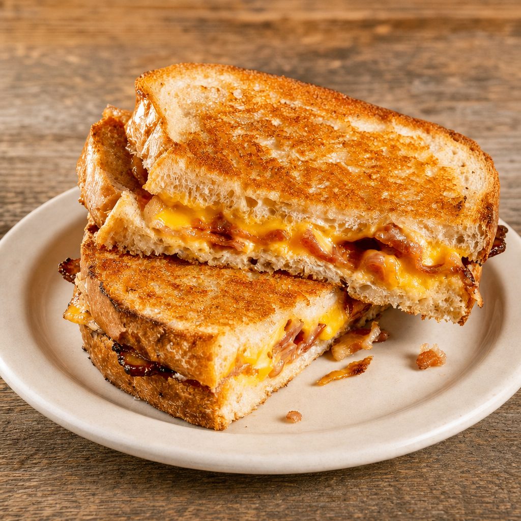 Grilled Cheese with Bacon.